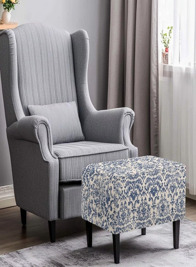 غطاء عثماني كبير بنمط ريترو من Tnasranmo، غطاء مسند قدم، غطاء مقعد بيانو مستطيل، غطاء بوف، غطاء عثماني مقاوم للماء للتخزين، أغطية مسند قدم سهلة الاستخدام - Image 2